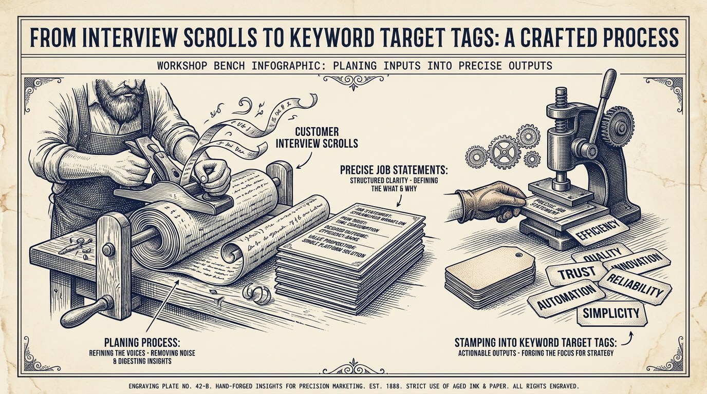 Jobs-to-be-Done keyword research framework for B2B SaaS